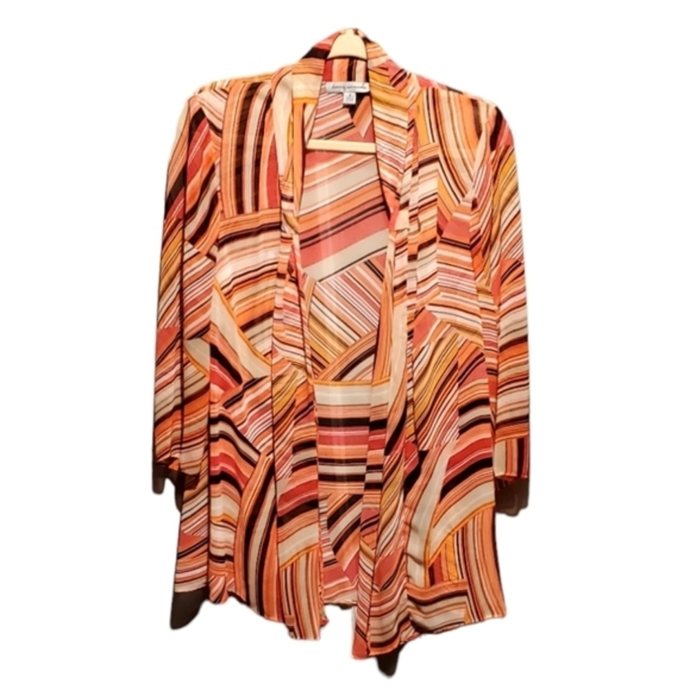 Danny & Nicole‎ Sheer Shrug Retro  open Kimino Top Size 8 Pre-owned
